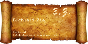 Buchwald Zia névjegykártya